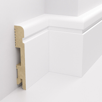 Listwa przypodłogowa MDF lakierowana biała FOGE LB2 - 10cm