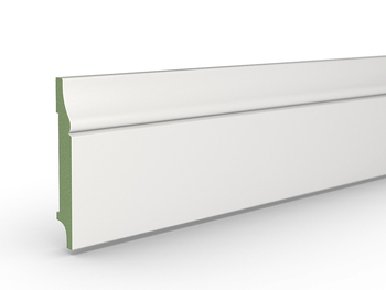 Listwa przypodłogowa MDF PLUS F6 biała wilgocioodporna (262 cm x 8 cm x 1,6 cm) lakier półmatowy RAL 9003