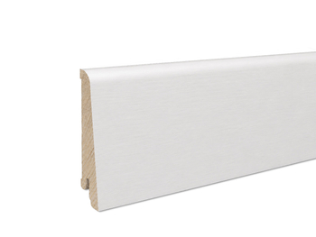 Listwa przypodłogowa biała drewno lakierowane KS80 (240 cm x 7,9 cm x 1,6 cm)