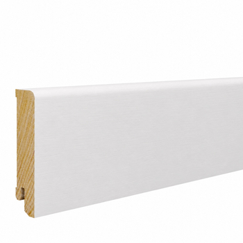 Listwa przypodłogowa biała drewno lakierowane 80/18 (240 cm x 8 cm x 1,8 cm)