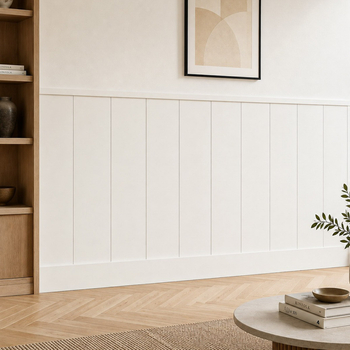 Boazeria ścienna LOFT do malowania - długość 200 cm, wysokość 114,5 cm + Farba biały RAL9010