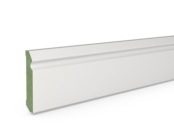 Listwa przypodłogowa MDF wilgocioodporny PLUS F2 (244 cm x 8 cm x 1,6 cm) biała półmat