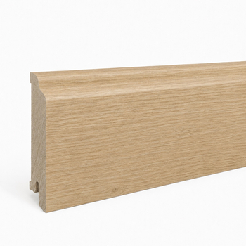 Listwa przypodłogowa drewniana 80x15 mm - dąb europejski lakierowany