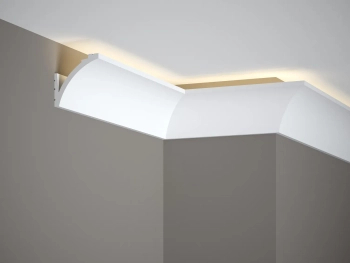 Listwa oświetleniowa sufitowa MD380 biała wym. 200 x 6.7 x 6.7 cm, z PolyForce