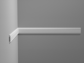 Listwa ścienna gładka Creativa LPC-53, biała, wym. 4.7 x 0.8 x 244 cm