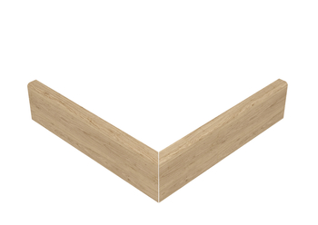 Narożnik zewnętrzny listwy przypodłogowej MDF TRIO R5, Dąb Natur, 8cm