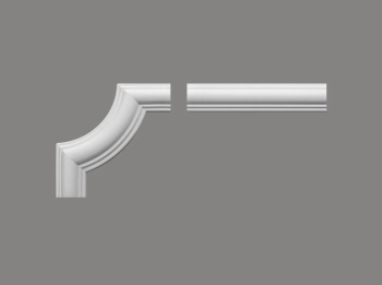 Narożnik ścienny MD002-10 biały wym. 15.4 x 4 x 15.4 cm, z PolyForce