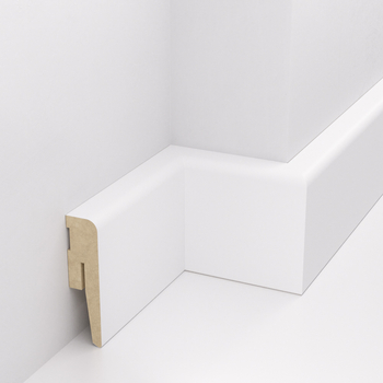 Listwa przypodłogowa MDF TRIO R5, Biała Premium, 6cm