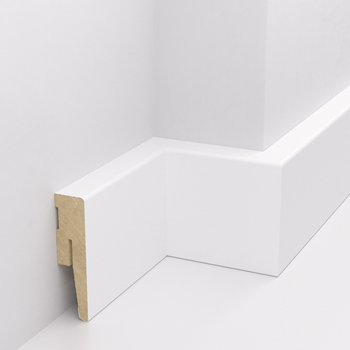 Listwa przypodłogowa MDF - PRIMA 6cm - Biała Premium