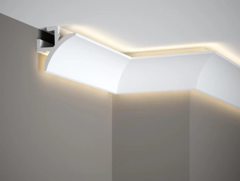 Listwa sufitowa QL002 biała wym. 200 x 8.5 x 8.5 cm, z PolyForce