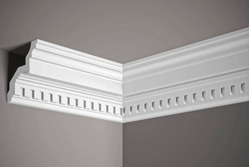 Listwa przysufitowa biała MDA046 wym. 200 x 12 x 10.7 cm, z ProFoam
