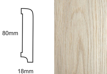 Listwa przypodłogowa fornirowana nielakierowana CP80 R10 (240 cm x 8 cm x 1,8 cm) dąb