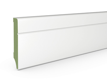 Listwa przypodłogowa MDF Plus wilgocioodporna lakierowana półmat biała RAL 9003 F8 (262 cm x 10 cm x 1,6 cm)