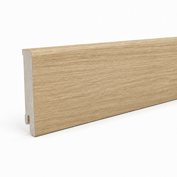 PRÓBKA 20 CM - Listwa przypodłogowa drewniana 80x18 mm - dąb lakierowany