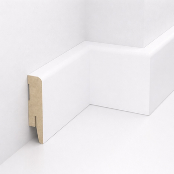 Listwa przypodłogowa MDF TRIO R5, Biała Premium, 8cm