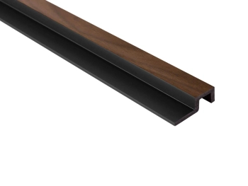 Prawe zakończenie lameli L0304RT kolor ciemny dąb wym. 200 x 2 x 6.2 cm, z PolyForce