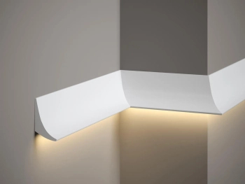 Listwa ścienna oświetleniowa QL006 biała wym. 200 x 4.2 x 7 cm, z PolyForce