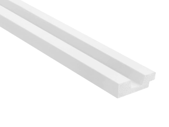 Lamela ścienna Lewe zakończenie L0101LP, kolor biały RAL 9003, wym. 270 x 1.2 x 3.6 cm, z PolyForce