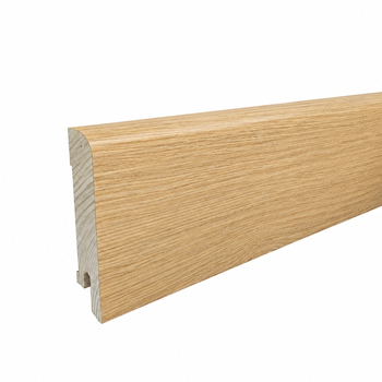 Listwa przypodłogowa drewniana 70x15 mm - dąb europejski lakierowany