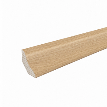 Ćwierćwałek drewniany wklęsły 26x26 mm - dąb europejski lakierowany