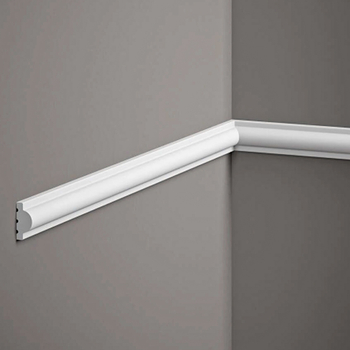 Listwa ścienna MD413 biała wym. 200 x 1.2 x 2.5 cm, z PolyForce