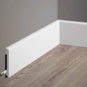 Listwa przypodłogowa poliuretanowa Mardom Decor MD234, biała wym. 200 x 1.4 x 7.8 cm, z PolyForce