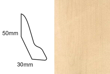 Listwa przypodłogowa fornirowana nielakierowana LP60 (240 cm x 5 cm x 3 cm) klon