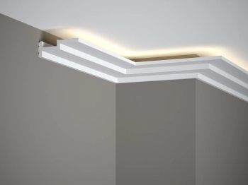 Listwa oświetleniowa QL024 biała wym. 200 x 3 x 8.5 cm, z PolyForce