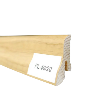 Drewniana listwa przypodłogowa lakierowana PL40 (240 cm x 3.9 cm x 1,9 cm) DĄB EUROPEJSKI