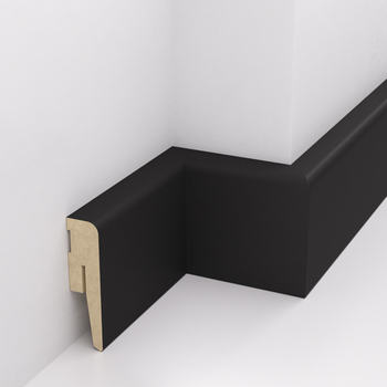 Listwa przypodłogowa MDF TRIO R5, Czarny Mat, 6cm