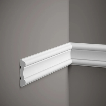 Listwa ścienna MDD339 biała wym. 200 x 1.9 x 8.1 cm, z ProFoam