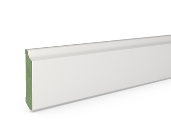 Listwa przypodłogowa MDF Plus Wzór F1 biała wilgocioodporna (262 cm x 8 cm x 1,6 cm) lakier półmatowy RAL 9003