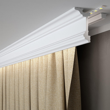 Maskownica karnisza Mardom Decor MD137 biała wym. 200 x 9.6 x 5.5 cm, z PolyForce