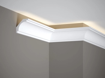 Listwa oświetleniowa sufitowa MD145 biała wym. 200 x 6 x 6 cm, z PolyForce