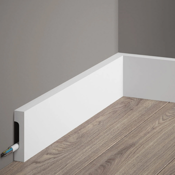Listwa przypodłogowa Premium MD359P biała wym. 200 x 1.6 x 7 cm, z PolyForce