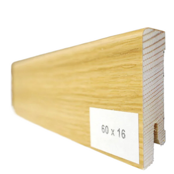Drewniana listwa przypodłogowa lakierowana 60/16 (240 cm x 6 cm x 1,5 cm) DĄB EUROPEJSKI